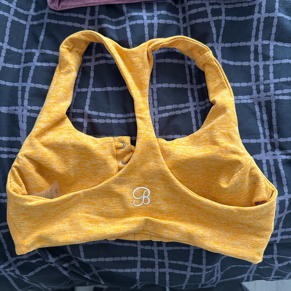 Women’s Lace-Up Racerback Bralette - Yellow - Picture 2 of 3